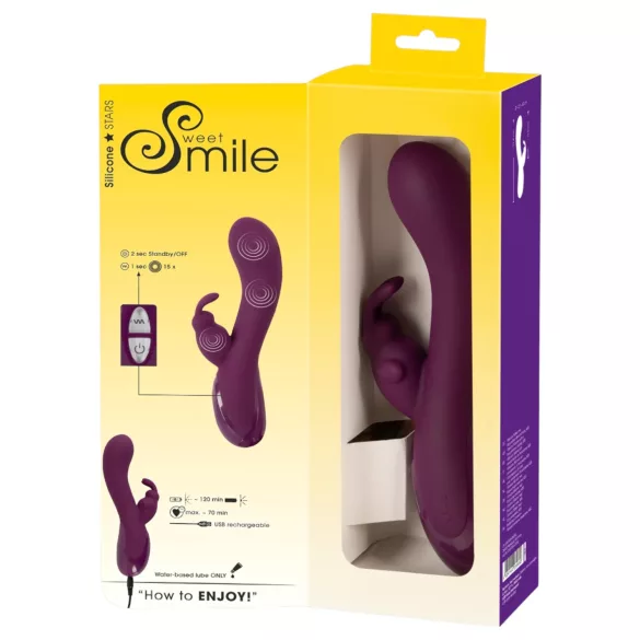 SMILE - Wiederaufladbarer Vibrator, 3 Motoren, Klitorisarm (Lila)