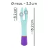 You2Toys bunt. - Akku, wasserdichter 2-Motoren Vibrator (bunt)
