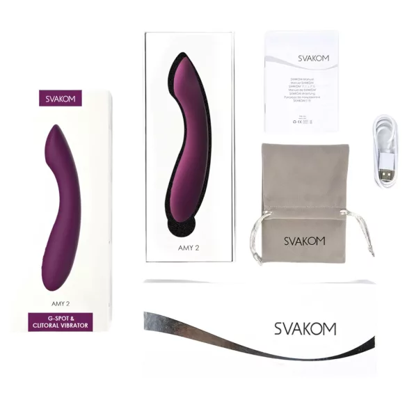 Svakom Amy 2 - wiederaufladbarer, wasserdichter G-Punkt Vibrator (violett)