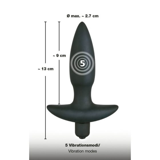 Schwarzer Samt-Vibrationskegel - klein