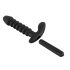 Black Velvet gerippter Vibrator - mittelgroß (schwarz)