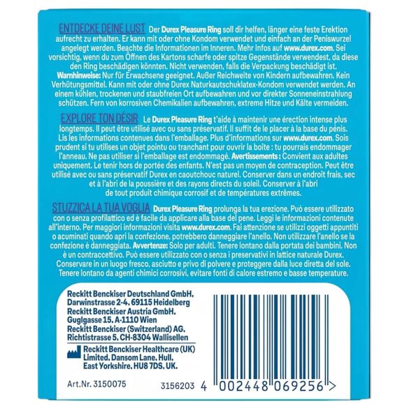 Durex Pleasure Ring - Penisring (transparent)