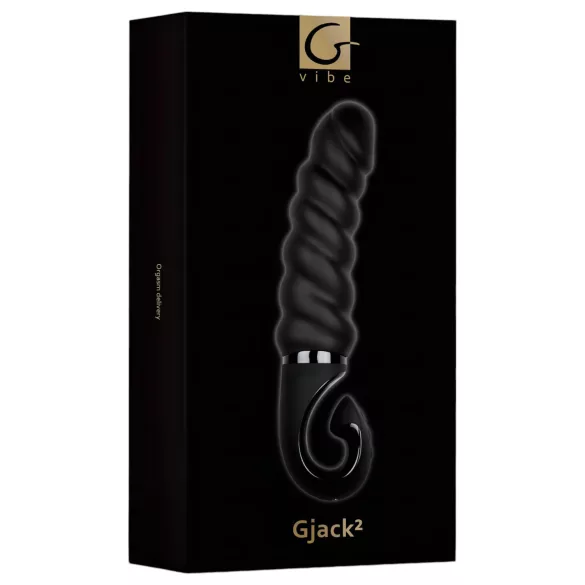 Gvibe G-jack 2 - Wiederaufladbarer, wasserdichter Silikonvibrator (schwarz)