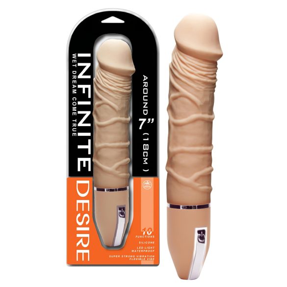 Unendliches Verlangen - 10-stufiger Silikon Vibrator (natur)