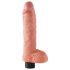 King Cock 10 Saugfuß Vibrator (25 cm) - Natur
