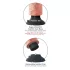King Cock 10 Saugfuß-Vibrator (25 cm) - natur