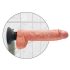King Cock 10 Saugfuß Vibrator (25 cm) - Natur