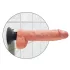King Cock 10 Saugfuß-Vibrator (25 cm) - natur