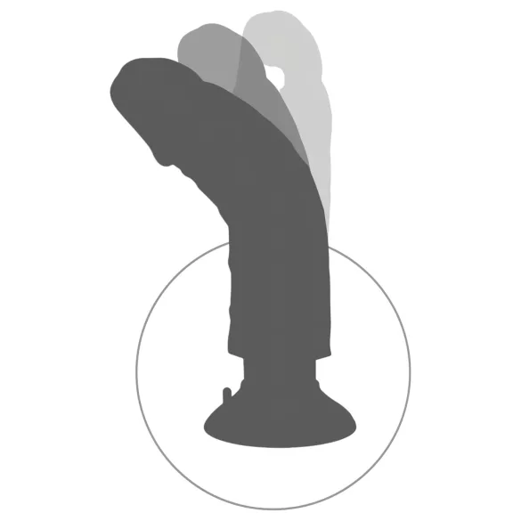 King Cock 10 Saugfuß-Vibrator (25 cm) - natur