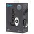 b-Vibe - Dreifach Perlen Analdildo mit Akku (Schwarz)