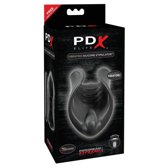 PDX Elite - Silikon Penis Vibrator (schwarz)