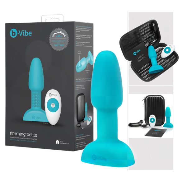 b-Vibe Rimming - Rotierender Perlen-Analvibrator (türkis)