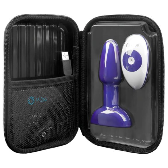 b-Vibe Rimming - Perlen-Analvibrator mit Rotation (lila)