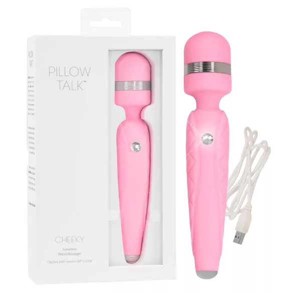 Pillow Talk Cheeky Wand - wiederaufladbarer Massagevibrator (pink)
