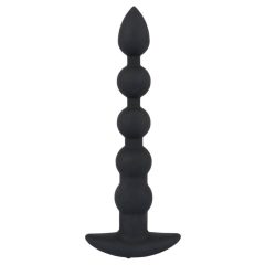   Black Velvet - Wiederaufladbarer Analvibrator mit 5 Perlen (schwarz)