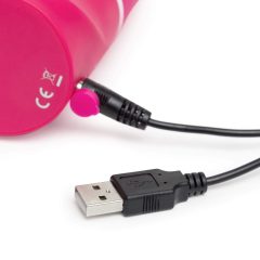   Happyrabbit G-Punkt - wasserdichter, akkubetriebener Vibrator mit Klitorisschiene (pink)