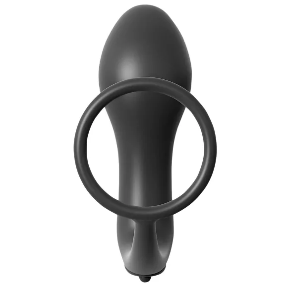 Analfantasy - Fingeranale Vibrator mit Penisring (Schwarz)