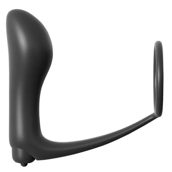 Analfantasy - Fingeranale Vibrator mit Penisring (Schwarz)