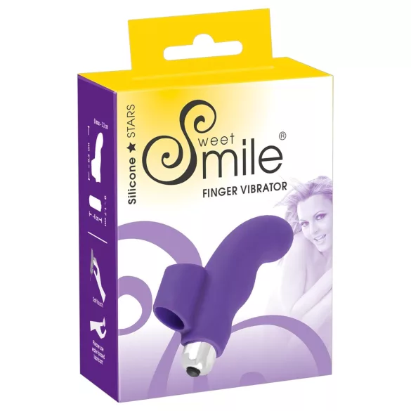SMILE Finger - gewellter, lila Silikon-Fingervibrator