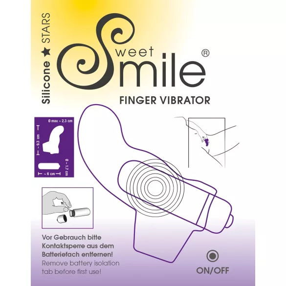 SMILE Finger - gewellter, lila Silikon-Fingervibrator