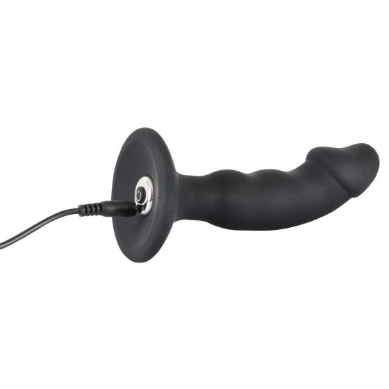 Black Velvet - aufladbarer, penisförmiger Analvibrator (schwarz)