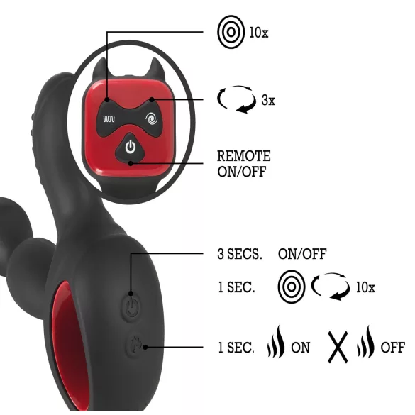 You2Toys Massager - Rotierender, wärmender Prostatavibrator (schwarz)