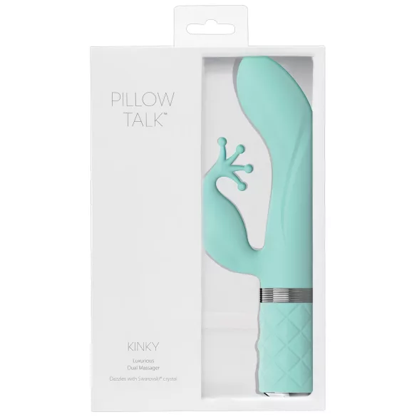 Pillow Talk Kinky - wiederaufladbarer G-Punkt-Vibrator mit 2 Motoren (türkis)