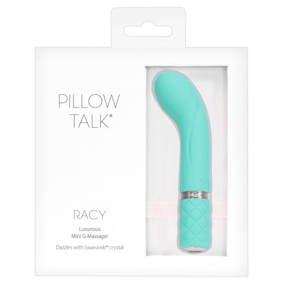 Pillow Talk Racy - wiederaufladbarer, schlanker G-Punkt-Vibrator (türkis)