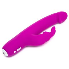   Happyrabbit Realistic Slim - wiederaufladbarer Vibrator mit Klitorisarm (lila)