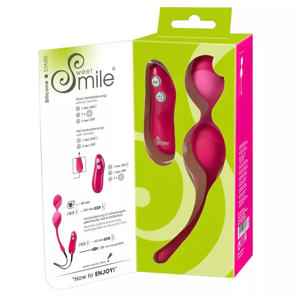 SMILE Liebeskugeln - Funkvibrations-Ei - 82g (pink)
