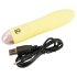 Cuties Mini Yellow - wiederaufladbarer Silikon-Stabvibrator (gelb)