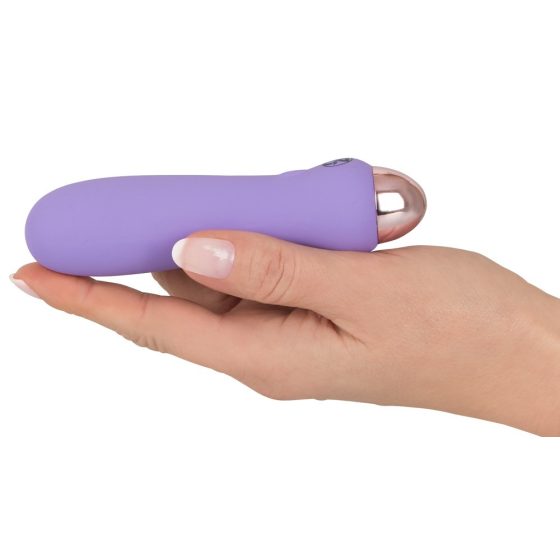 Cuties Mini Purple - Akkubetriebener, Silikon-Stabvibrator (Lila)