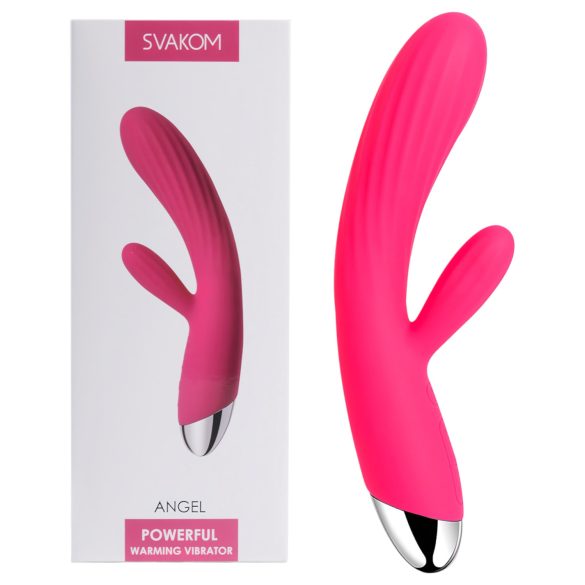 Svakom Angel - Wasserdichter, wärmender Vibrator mit Klitorisarm (Rot)