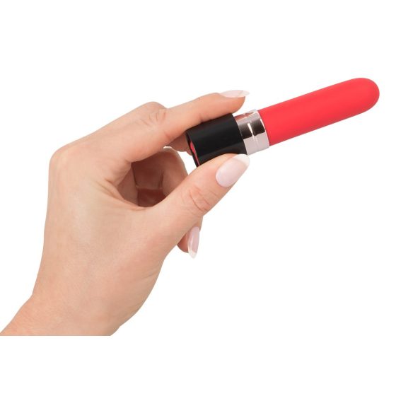 You2Toys - Akkubetriebener Lippenstift-Vibrator (Rot-Schwarz)