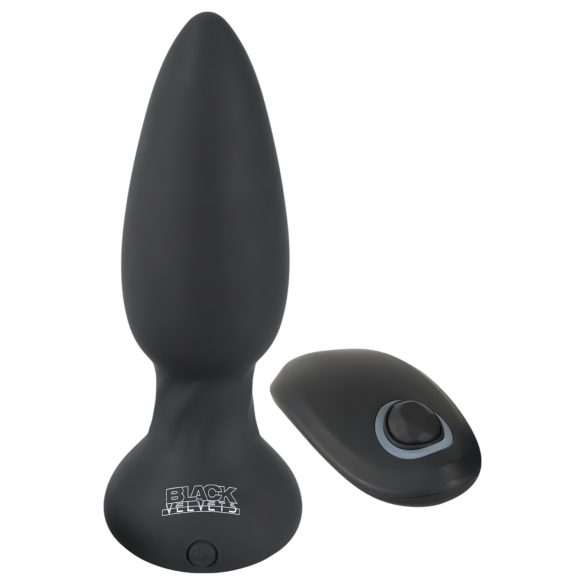 Black Velvet - drehender Perlen-Analvibrator (schwarz)