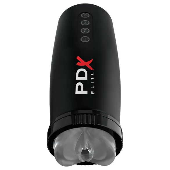 PDX Elite Moto Bator 2 - Saugender, auf- und abbewegender Masturbator (schwarz)