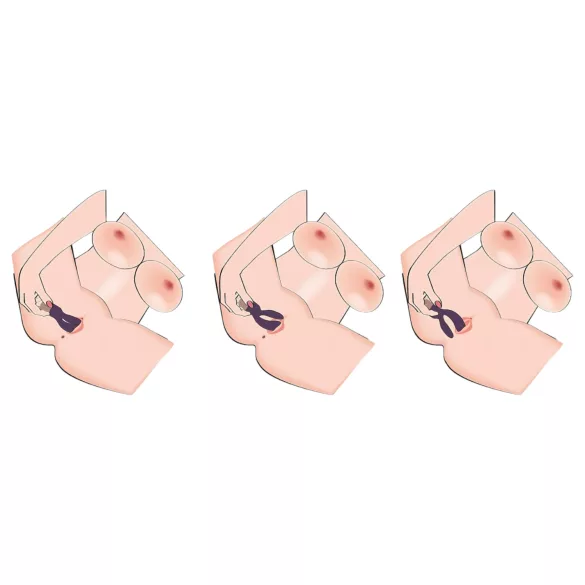 You2Toys Elegant Double - Akku-Vibrator mit Klitorisarm (lila)