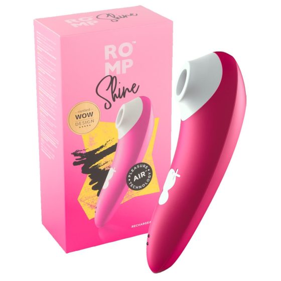 ROMP Shine - wasserdichter, akkubetriebener, klitoraler Luftwellen-Stimulator (rosa)