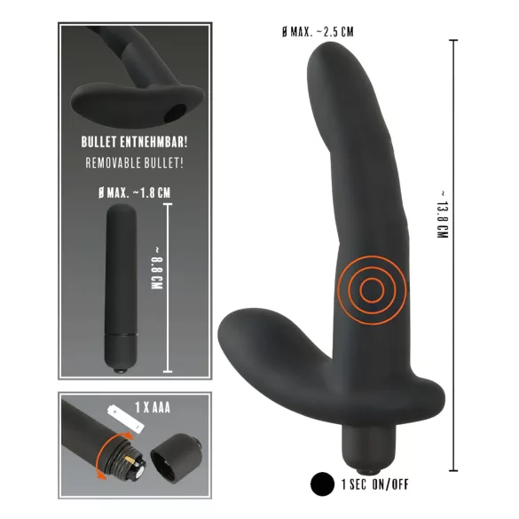 Rebel Naughty Finger - Prostata-Vibrator (schwarz)