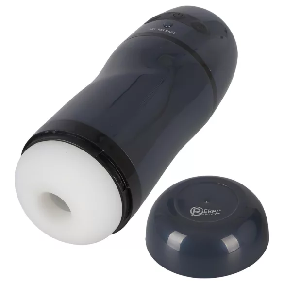 Rebel - 2in1 Saug- und Vibrationsmasturbator (schwarz)