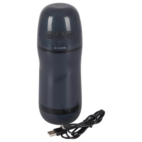 Rebel - 2in1 Saug- und Vibrationsmasturbator (schwarz)