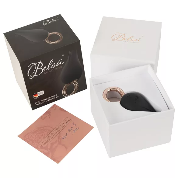 Belou - Akku-betriebener, wasserdichter Klitoris-Vibrator (schwarz)