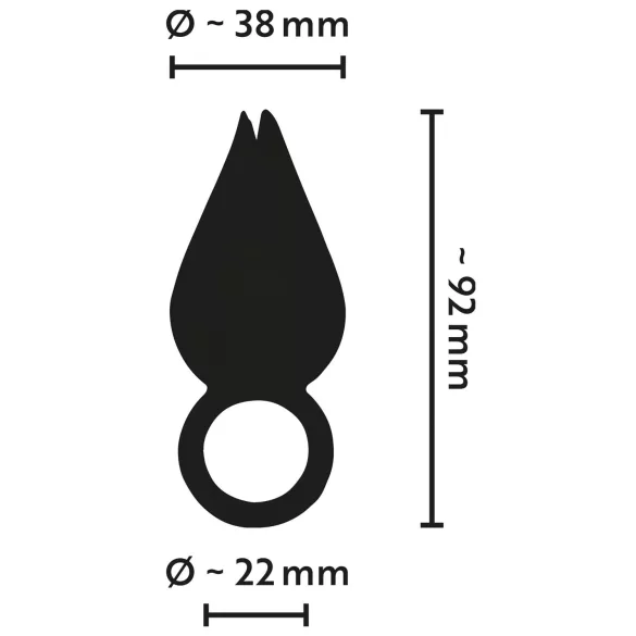 Belou - Akku-betriebener, wasserdichter Klitoris-Vibrator (schwarz)