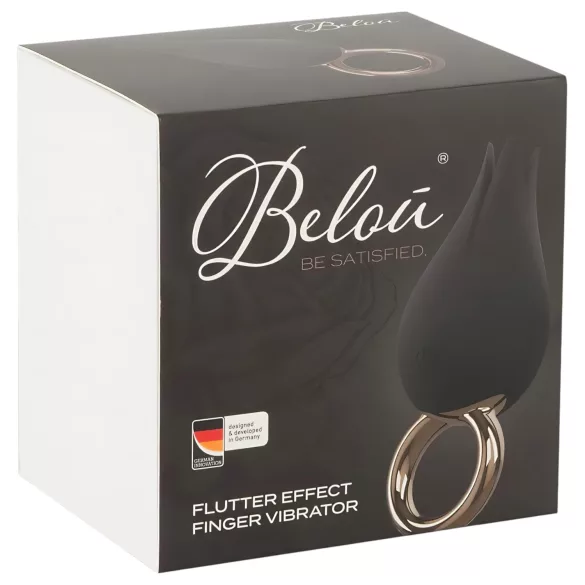 Belou - Akku-betriebener, wasserdichter Klitoris-Vibrator (schwarz)