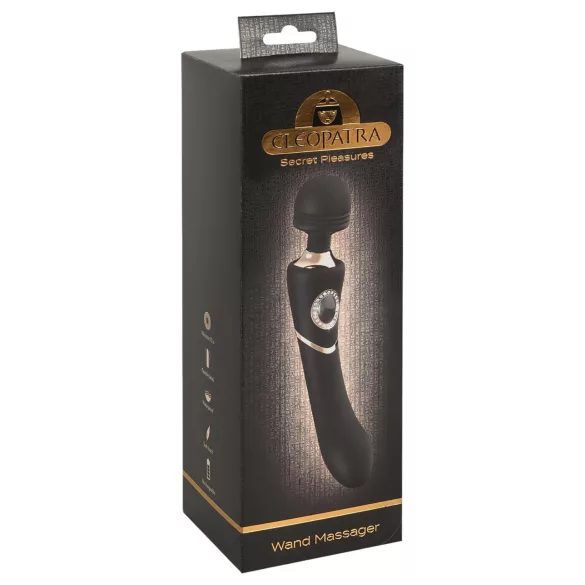 Cleopatra Wand - Akku-vibrationsgerät, wasserdicht (schwarz)