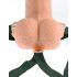Fetisch Strap-On 6 – Aufladbarer, hohler Vibrator (natur)