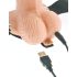 Fetisch Strap-On 6 – Aufladbarer, hohler Vibrator (natur)