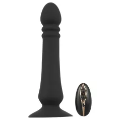   Black Velvets - wiederaufladbarer, stoßender Analvibrator (schwarz)
