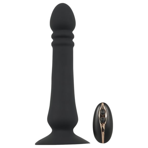 Black Velvet - Akku-Analvibrator mit Stoßfunktion (schwarz)