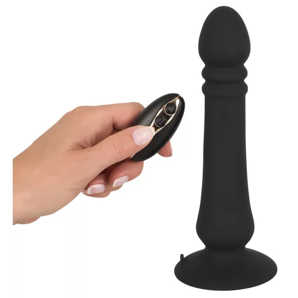 Black Velvet - Akku Stoß-Analdildo (Schwarz)